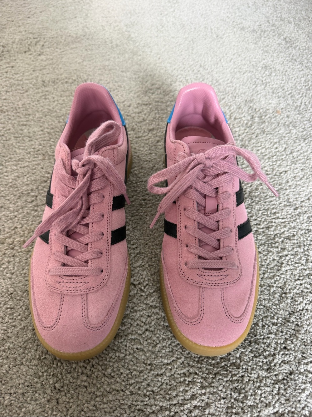 Gola Pink and Black Suede Sneakers